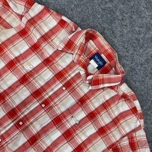 Wrangler Western Shirts Short Sleeve Plaid Pearl‎ Snap Button Down Mens XXLT
